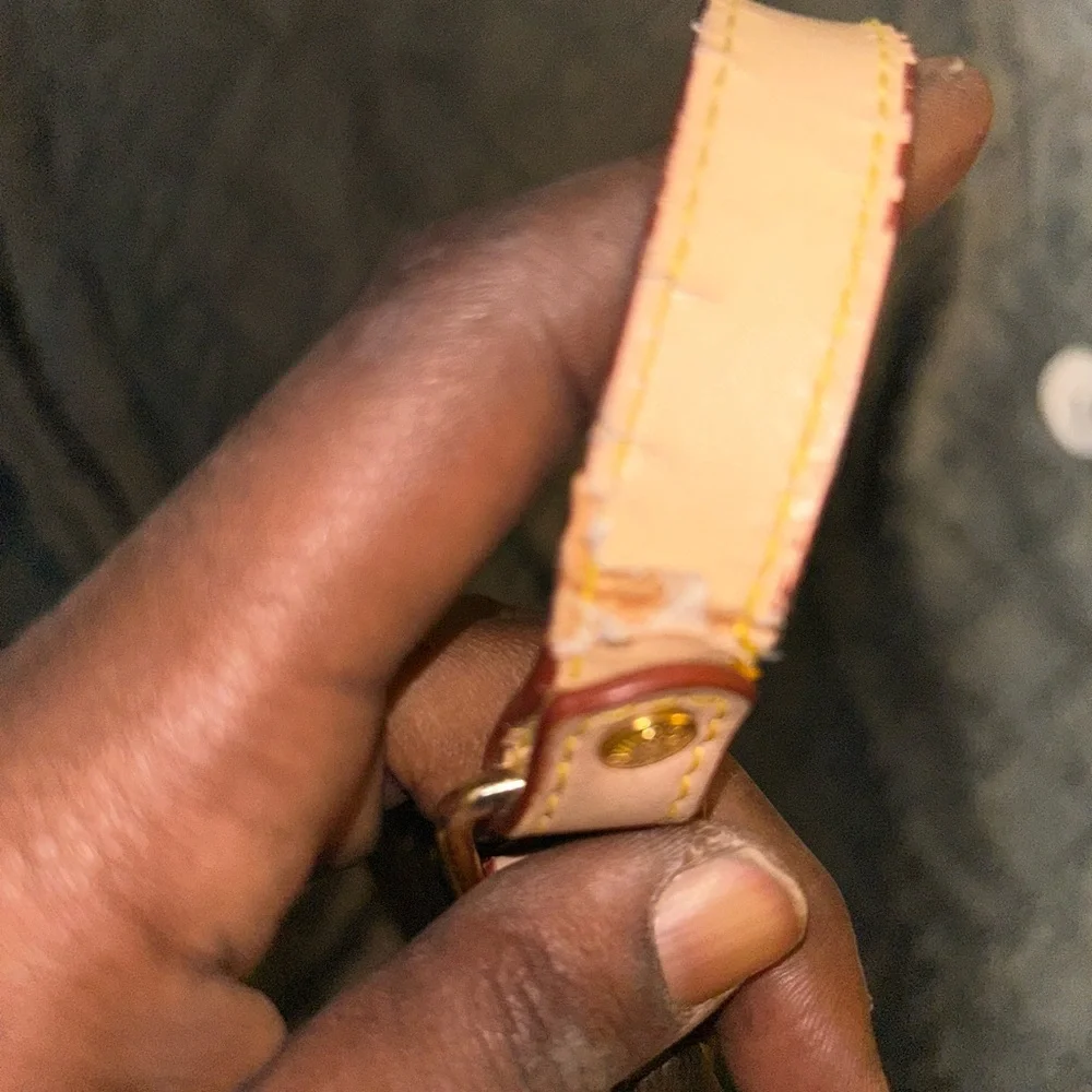 Monogram Canvas Pouch in Brown and Gold - Picture 6 of 6